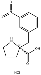 (R)-α-(3-nitro-benzyl)-proline HCl Struktur