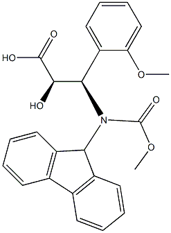 N-(9H-Fluoren-9-yl)MethOxy]Carbonyl (2R,3R)-3-Amino-2-hydroxy-3-(2-methoxy-phenyl)propionic acid Struktur