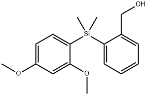 2-[(2,4-Dimethoxyphenyl)dimethylsilyl]benzyl alcohol, 95% Struktur