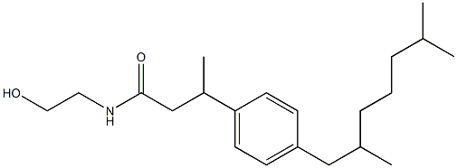 N-(3-(4'-(2'',6''-dimethylheptyl)phenyl)butanoyl)ethanolamine Struktur