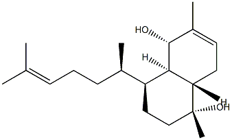 (1R)-4β-[(R)-6-Methyl-5-hepten-2-yl]-1,2,3,4,4aα,5,8,8aβ-octahydro-1,6-dimethylnaphthalene-1α,5α-diol Struktur