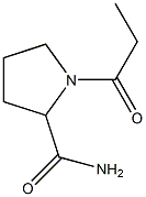 2-Pyrrolidinecarboxamide,1-(1-oxopropyl)-(9CI) Struktur