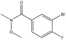 3-bromo-4-fluoro-N-methoxy-N-methylbenzamide Struktur