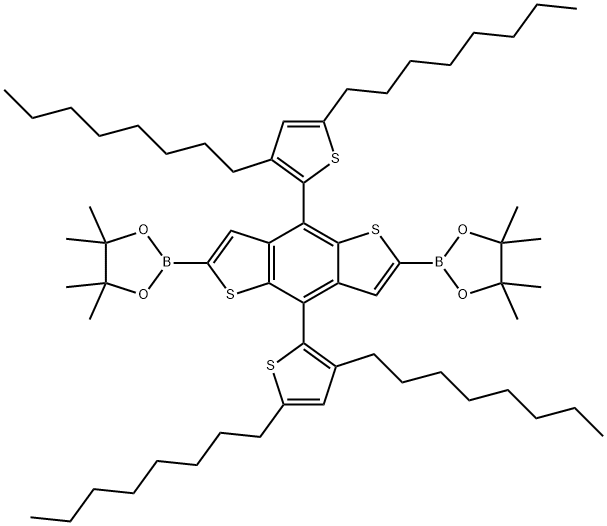 2,6-Bis(4,4,5,5-tetraMethyl-1,3,2-dioxaborolan-2-yl)-(4,8-bis(2-(3,5-dioctyl)thiophene)benzo[1,2-b:4,5-b']dithiophene Struktur