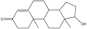 17-hydroxy-10,13-dimethyl-1,2,6,7,8,9,10,11,12,13,14,15,16,17-tetradecahydro-3H-cyclopenta[a]phenanthren-3-one Struktur