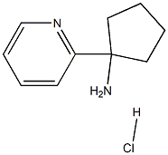 Cyclopentanamine, 1-(2-pyridinyl)-, hydrochloride (1:2)  Struktur