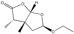 Furo[2,3-b]furan-2(3H)-one, 5-ethoxytetrahydro-3,3a-dimethyl-, (3alpha,3aba,5ba,6aba)- (9CI) Struktur