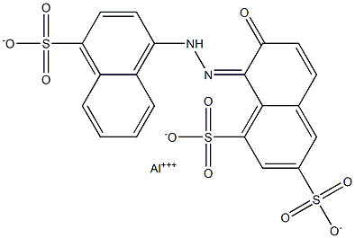 Aluminium, 7-hydroxy-8-[(4-sulfo-1-naphthalenyl)azo]-1,3-naphthalenedisulfonic acid complex  Struktur