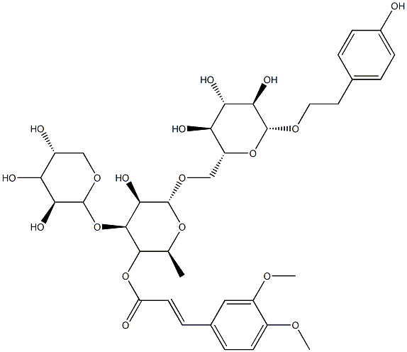 4-dimethylcaffeoylmussatioside Struktur