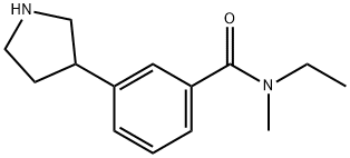 N-Ethyl-N-methyl-3-pyrrolidin-3-yl-benzamide Struktur