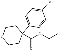 4-(4-bromophenyl)tetrahydro-2H-Pyran-4-carboxylic acid ethyl ester Struktur