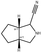 rel-(1R,5S)-2-cyano-3-azabicyclo[3,3,0]octane Struktur