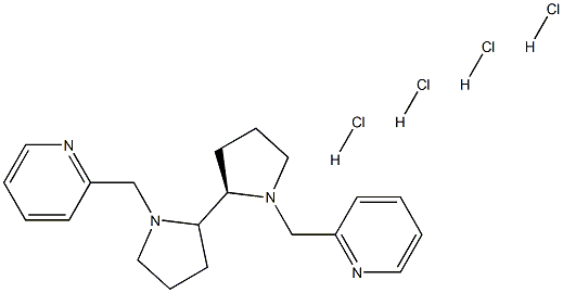 (2R,2′R)-1,1′-Bis(2-pyridinylmethyl)-2,2′-bipyrrolidine tetrahydrochloride
		
	 Struktur