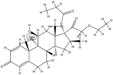 (11β,16β)-21-Ethoxy-9-fluoro-11-hydroxy-16-Methyl-17-(1-oxopropoxy)-pregna-1,4-diene-3,20-dione Struktur