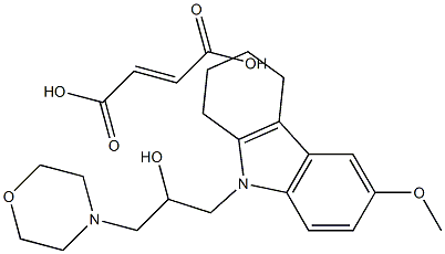 but-2-enedioic acid, 2-[6-methoxy-2-(morpholin-4-ylmethyl)-1,2,3,4-tet rahydrocarbazol-9-yl]ethanol Struktur