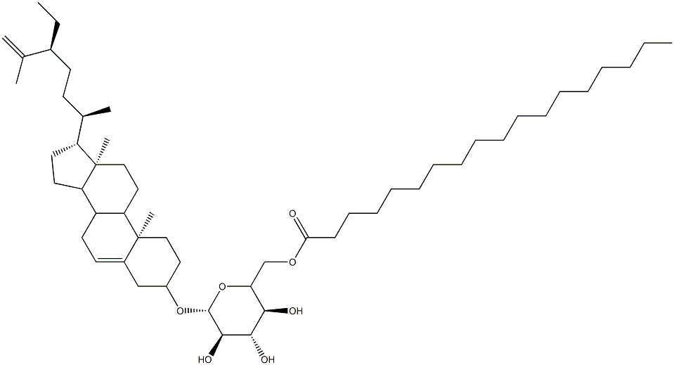 3-O-(6'-O-stearoylglucosyl)stigmasta-5,25(27)-diene Struktur