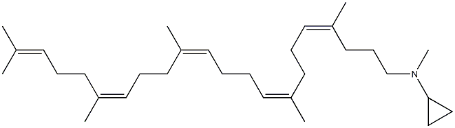 trisnorsqualene N-methylcyclopropylamine Struktur