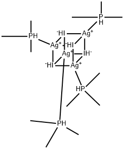 TRIMETHYLPHOSPHINE-SILVER IODIDE COMPLEX Struktur