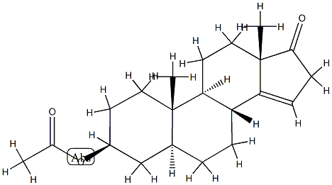 3β-(Acetyloxy)-5α-androst-14-en-17-one Struktur