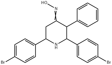 2,6-Bis(4-bromophenyl)-3-phenyl-4-piperidinamine oxime Struktur