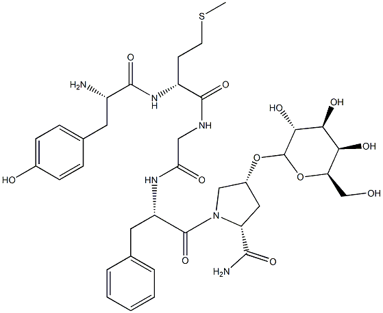 enkephalinamide, Met(2)-Hyp(5)galactopyranosyl- Struktur