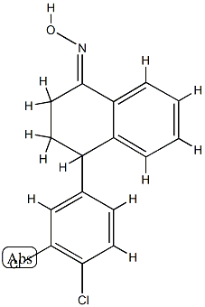 1(2H)-Naphthalenone,4-(3,4-dichlorophenyl)-3,4-dihydro-, oxime, (±-) Struktur