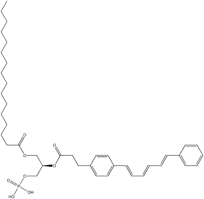 1-palmitoyl-2-((2-(4-(6-phenyl-1,3,5-hexatrienyl)phenyl)ethyl)carbonyl)-3-phosphatidic acid Struktur