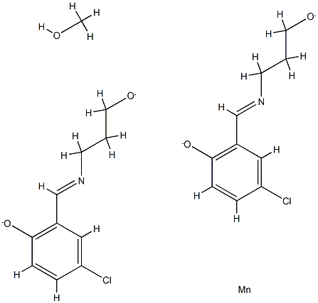 bis(3-(5-chlorosalicylideneamino)propanolato-O,N-O')manganese(IV) Struktur