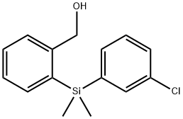 2-[(3-Chlorophenyl)diMethylsilyl]benzyl alcohol, 95% Struktur