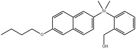 2-[(6-n-Butoxy-2-naphthyl)diMethylsilyl]benzyl alcohol, 95% Struktur