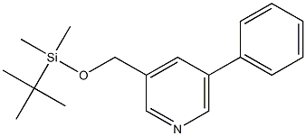 3-((tert-butyldimethylsilyloxy)methyl)-5-phenylpyridine Struktur