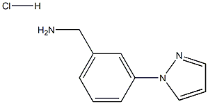 Benzenemethanamine, 3-(1H-pyrazol-1-yl)-, hydrochloride (1:1) Struktur