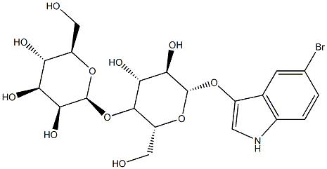 5-bromoindoxyl-beta-cellobioside Struktur