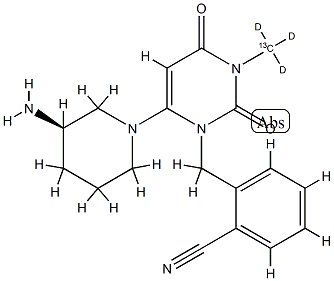 Alogliptin-13C,d3 Structure