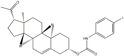 N-(4-iodophenyl)pregnenolone 3-carbamate Struktur