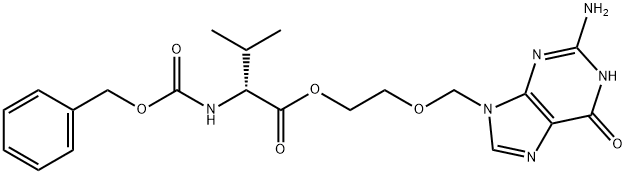 N-Carboxybenzyl D-Valacyclovir Struktur