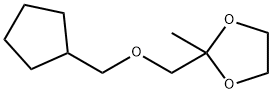 1,3-Dioxolane,2-[(cyclopentylmethoxy)methyl]-2-methyl-(9CI) Struktur