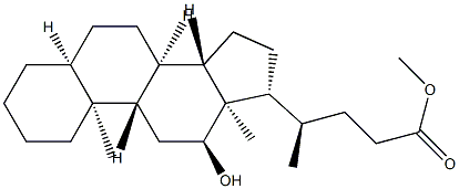 12α-Hydroxy-5β-cholan-24-oic acid methyl ester Struktur