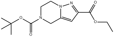 5-N-Boc-4,5,6,7-tetrahydropyrazolo[1,5-a]pyrazine-2-carboxylic acid ethyl ester Struktur