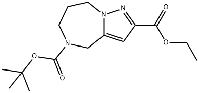 5-Tert-Butyl 2-Ethyl 7,8-Dihydro-4H-Pyrazolo[1,5-A][1,4]Diazepine-2,5(6H)-Dicarboxylate(WX140749) Struktur