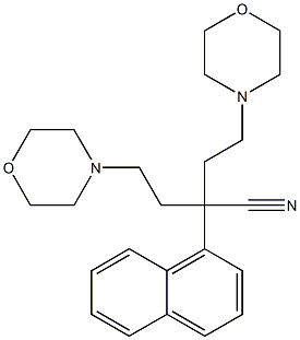 α,α-Bis(2-morpholinoethyl)-1-naphthaleneacetonitrile Struktur