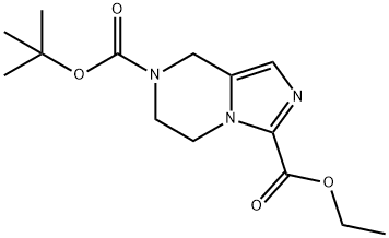 5,6-Dihydro-8H-Imidazo[1,5-A]Pyrazine-3,7-Dicarboxylic Acid 7-Tert-Butyl Ester 3-Ethyl Ester(WX140693) Struktur