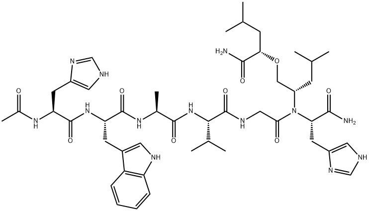 gastrin releasing peptide (20-27), N-acetyl-Leu(26)-psi(CH2O)Leu(27)- Struktur