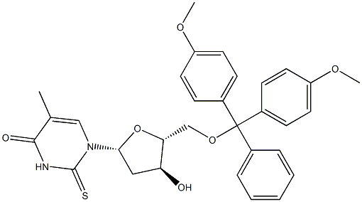 5'-DMTr-2-thio-thyMidine Struktur