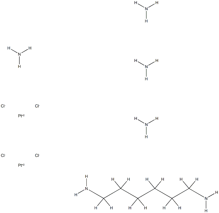 dichlorotetraamine(1,6-hexamethylenediamine)diplatinum(II) Struktur