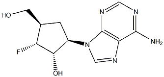 3'-deoxy-3'-fluoroaristeromycin Struktur