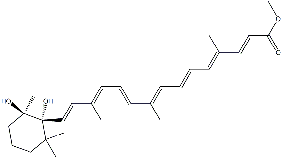 (5R,6R)-5,6-ジヒドロ-5,6-ジヒドロキシ-10'-アポ-β,ψ-カロテン-10'-酸メチル 化學(xué)構(gòu)造式