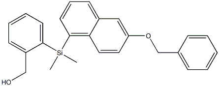 2-[(6-Benzyloxy-1-naphthyl)diMethylsilyl]benzyl alcohol, 95% Struktur