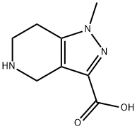 1-methyl-4,5,6,7-tetrahydro-1H-pyrazolo[4,3-c]pyridine-3-carboxylic acid(SALTDATA: HCl 1.55H2O) Struktur