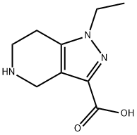 1-ethyl-4,5,6,7-tetrahydro-1H-pyrazolo[4,3-c]pyridine-3-carboxylic acid(SALTDATA: HCl H2O) Struktur